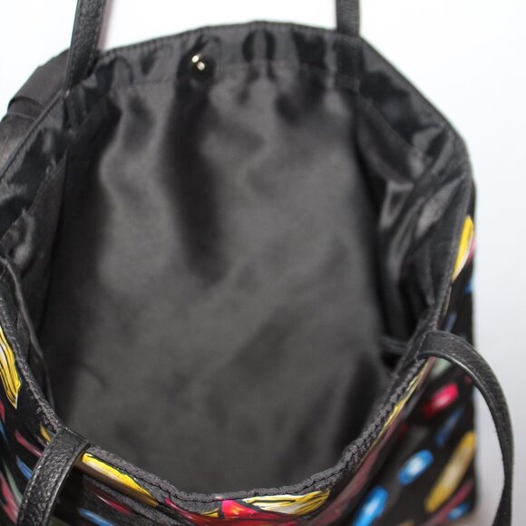 Brighton Take A Beau Big Bow Black Tote Shoulder Bag Purse - Picture 9 of 12